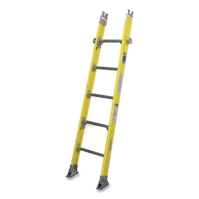 Escalera seccional de fibra de vidrio, SS7906-3, tipo IAA, 1,8 m de largo, 48,5 cm de ancho, 3 secciones, cónica, capacidad de carga de 170 kg, amarilla