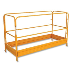 Steel railing and toe board kit, 45.6" long, 1000 lb load capacity