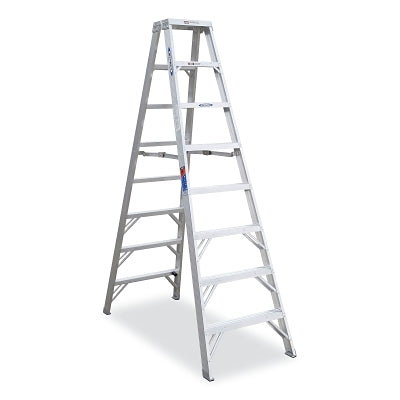 Escalera de tijera doble de aluminio, T410, tipo IAA, 3 m de largo, 4,2 m de alcance, 80 cm de ancho, capacidad de carga de 170 kg