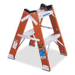 Double ladder, IA, T6202, 2 feet long, 21.12 inches wide, 300 lb load capacity per side