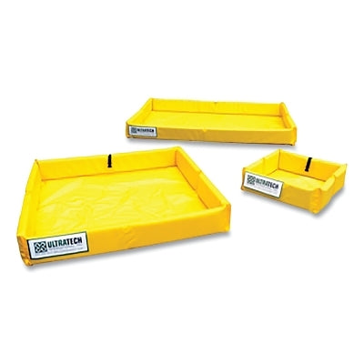 Ultramini foam wall berm, 90cm long x 90cm wide x 15cm high, yellow