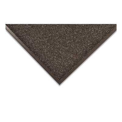 Tapete de entrada ligero y de perfil bajo con diseño de chevrón, 105, 5/16 pulg. x 3 pies de ancho x 10 pies de largo, hilo perforado con aguja, reverso de vinilo, color carbón