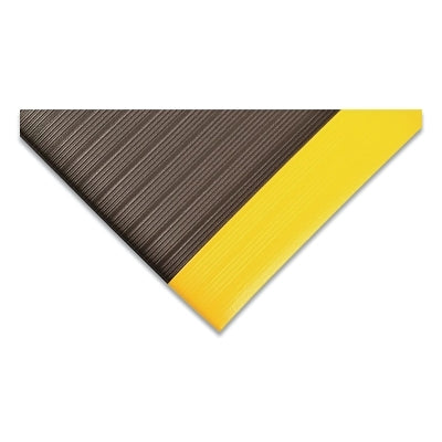 Airug® 410 Anti-Fatigue Mat, 9.5 mm x 91 cm x 182 cm, PVC Foam, Black/Yellow