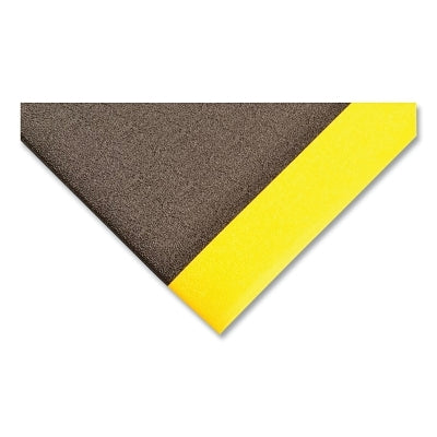 Tapete antifatiga Pebble Step Sof-Tred™ Dyna-Shield®, 415, 3/8 pulg. x 3 pies de ancho x 60 pies de largo, espuma de PVC, negro/amarillo