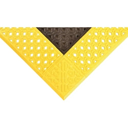 Estera de drenaje entrelazada elevada ensamblada Cushion-Lok™, 520, 7/8" x 30" de ancho x 60" de largo, PVC, negro/amarillo