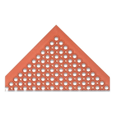 Tapete antifatiga de drenaje Sanitop®, 562, 1/2 pulg. x 3 pies de ancho x 10 pies de largo, nitrilo, rojo