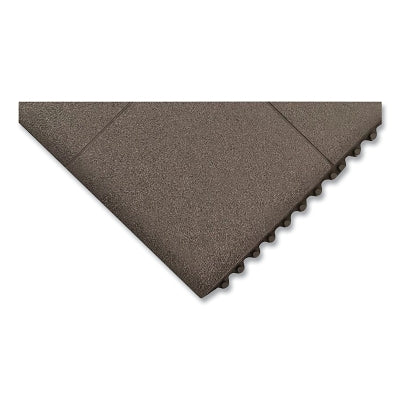 Niru® Cushion-Ease® Interlocking Rubber Mat, 650, 19 mm x 91 cm x 152 cm, Large Drainage Holes, Nitrile, Black