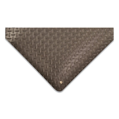 Tapete antiestático antideslizante Diamond Stat™, 826, 9/16 pulg. x 3 pies de ancho x 5 pies de largo, vinilo/PVC, negro, cable de conexión a tierra incluido