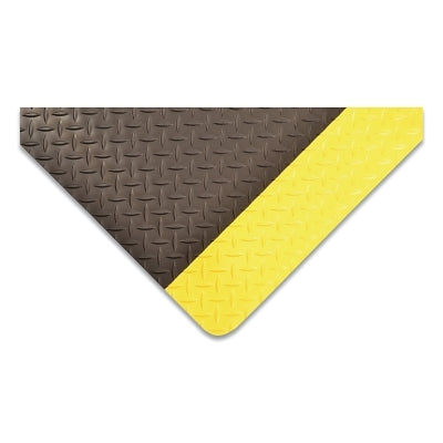 Cushion Trax® Ultra™ Anti-Fatigue Mat, 975, 19mm x 90cm x 152cm, Redstop™ Non-Slip Backing/PVC Foam Vinyl Surface, Black/Yellow