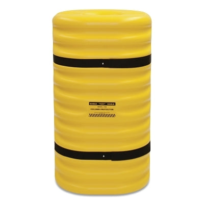 Back protector, 25 cm square center, 61 cm wide x 61 cm long x 107 cm high, 2 pieces with straps, high-visibility lime green