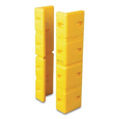Corner protector, 42" wide x 6" long x 10" high, set of two, anchors/straps sold separately, yellow