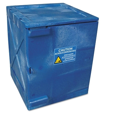 Gabinete modular de polietileno Quik-Assembly™, para ácidos y corrosivos, para debajo del mostrador, capacidad de 24 galones, color azul