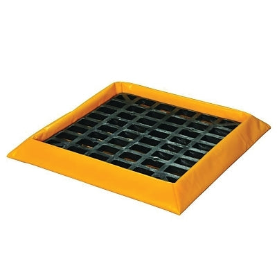 Berma de contención de derrames de tambor SpillNEST™, 4 tambores, 30 gal, amarillo