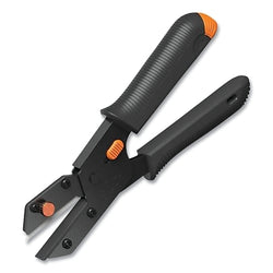 Cutter multiusos de borde, 9-1/2" L, negro/naranja, punta redondeada