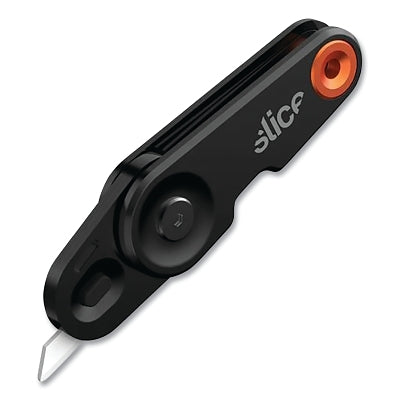 EDC pocket knife, 2-1/2 inch long, manual retractable, ceramic, ABS/nylon, black/orange