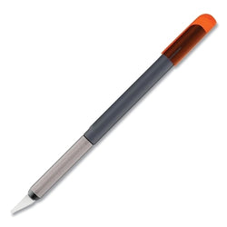 Handcrafted knife, 6-1/2 inches long, fixed blade, ceramic, nylon handle, black/orange, with safety cap