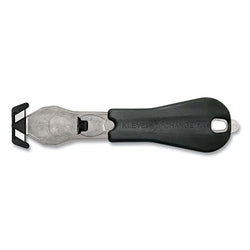 Klever XChange PLS Safety Cutter, 6-1/2" Long, Straight Blade, Carbon Steel, Magnesium Handle, Metallic Gray