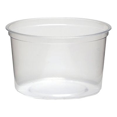Deli container, clear, 16 oz, plastic