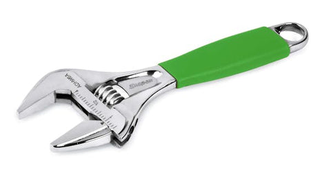 Llave ajustable de boca ancha de 6" (verde)