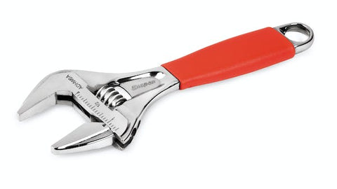Llave ajustable de boca ancha de 6" (roja)