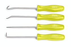 Juego de miniganzúas con mango de acetato de 4 piezas (alta visibilidad)