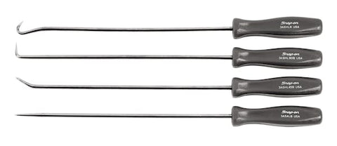 Juego de púas largas con mango de acetato de 4 piezas