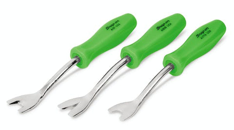 Juego de herramientas para quitar almohadillas decorativas de 3 piezas (verde)