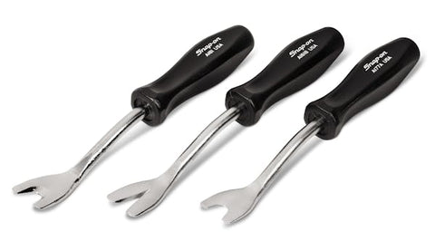 Juego de herramientas de extracción de almohadillas embellecedoras de 3 piezas (negro)