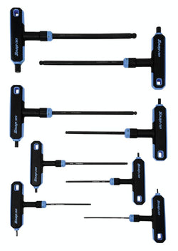 Juego de llaves hexagonales de bola combinadas en forma de T/L métricas de 8 piezas (2-10 mm)