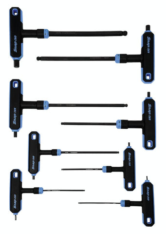 Juego de llaves hexagonales de bola combinadas en forma de T/L métricas de 8 piezas (2-10 mm)