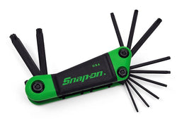 Juego de llaves hexagonales plegables TORX® de 11 piezas (T8-T50)