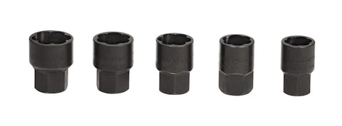 Juego de extractores de sujetadores de cabeza hexagonal con accionamiento de 5 piezas de 1/2" (3/4–1")