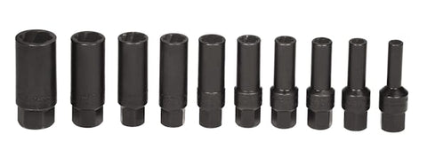Juego de extractores de pozo profundo con accionamiento de 3/8" de 10 piezas (1/4–3/4", 10 y 13 mm)