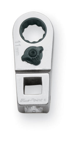 Llave de pata de gallo con trinquete de 11 mm, métrica, de 12 puntas y accionamiento de 3/8" (Blue-Point®)