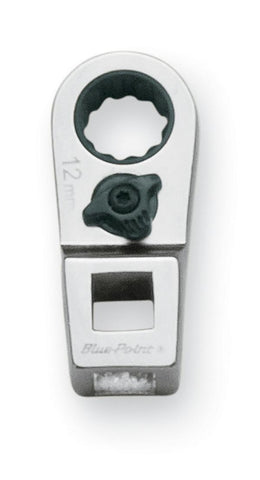 Llave de pata de gallo con trinquete de 12 mm, métrica, de 12 puntas y accionamiento de 3/8" (Blue-Point®)