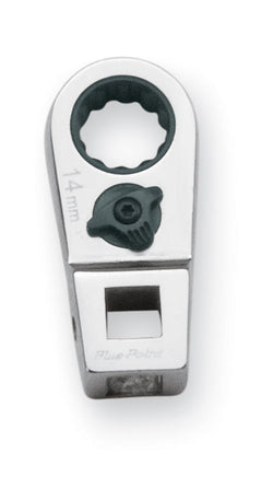 Llave de pata de gallo con trinquete de 14 mm, métrica, de 12 puntas y accionamiento de 3/8" (Blue-Point®)