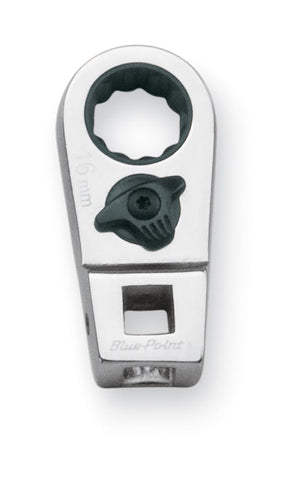Llave de pata de gallo con trinquete de 16 mm, métrica, de 12 puntas y accionamiento de 3/8" (Blue-Point®)