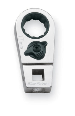 Llave de pata de gallo con trinquete de 17 mm, métrica, de 12 puntas y accionamiento de 3/8" (Blue-Point®)