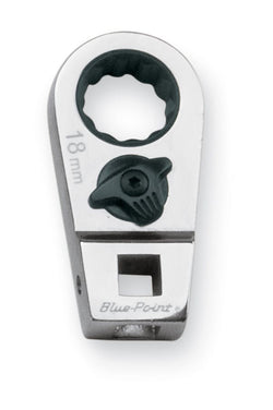 Llave de pata de gallo con trinquete de 18 mm, métrica, de 12 puntas y accionamiento de 3/8" (Blue-Point®)