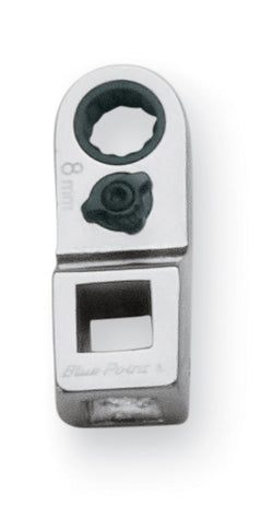 Llave de pata de gallo con trinquete de 8 mm, métrica, de 12 puntas y accionamiento de 3/8" (Blue-Point®)