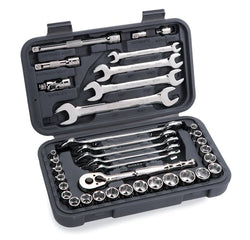 Juego de dados de servicio general métricos/SAE con cuadro de 3/8" de 37 piezas (Blue-Point®)