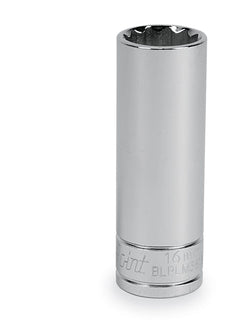Dado métrico de 12 puntas y profundidad de 16 mm con cuadro de 3/8" (Blue-Point®)