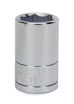 Dado poco profundo métrico de 16 mm, 6 puntas y cuadro de 1/2" (Blue-Point®)
