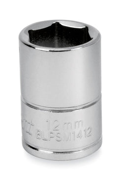 Dado poco profundo métrico de 12 mm, 6 puntas y cuadro de 1/4" (Blue-Point®)