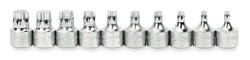 Juego de vasos de punta rechoncha TORX® con accionamiento de 1/4" de 10 piezas (T10-T50) (Blue-Point®)