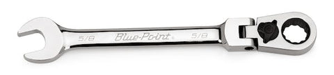 Caja de trinquete/llave de boca de cabeza flexible con desplazamiento de 15° SAE de 5/8" y 12 puntas (Blue-Point®)