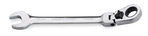 Llave de boca/caja de trinquete de cabeza flexible con desplazamiento de 15°, métrica, de 12 puntas, 18 mm (Blue-Point®)