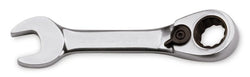 Llave combinada de trinquete corta, 13 mm, 12 puntas, métrica, acodada 15° (Blue-Point®)