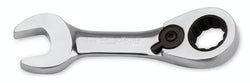 Llave combinada de trinquete corta, 19 mm, 12 puntas, métrica, acodada 15° (Blue-Point®)