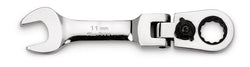 Llave combinada de trinquete con cabeza flexible, caja acodada de 15°, métrica enana, 12 puntas, 11 mm (Blue-Point®)